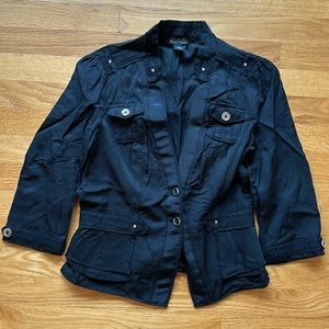White House Black Market 3/4 sleeve black jacket